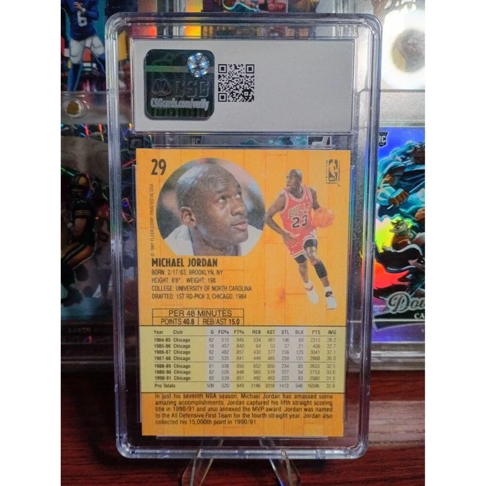 1991-92 Fleer - Michael Jordan CSG 8.5 NM/ Mint+ Invest GOAT